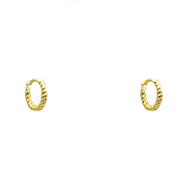 Geometric 18 K Gold Plated Huggie Hoop Earrings By Elk & Bloom |  notonthehighstreet.com